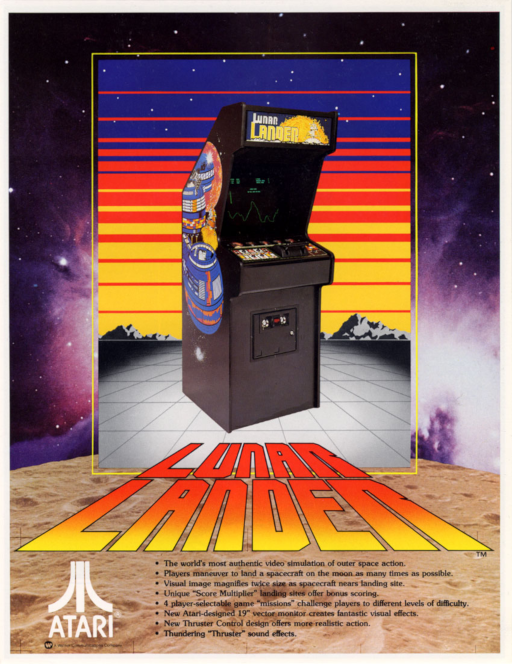 Lunar Lander (rev 2) Arcade Game Cover